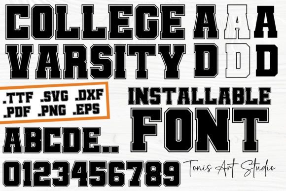 Ab College Outline: A Varsity Font SVG for Modern Design