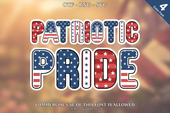 Patriotic Pride: A Font with Colorful Character