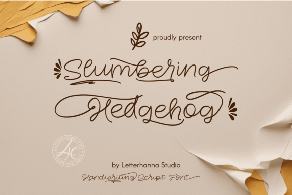 Slumbering Hedgehog: A Cozy Script Font for Charming Designs