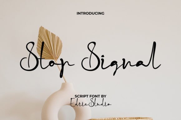 Stop Signal: A Handwritten Font with Authentic Ink Drop Style