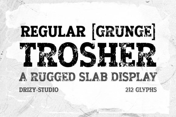 Trosher: The Slab Display Font That Brings Earthy Texture to Your Designs